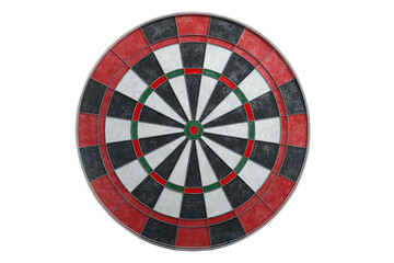 Sports dartboard for competitive dart matches isolated on transparent background
