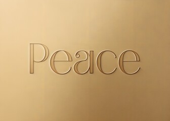 Minimal Peace Typography on Neutral Background