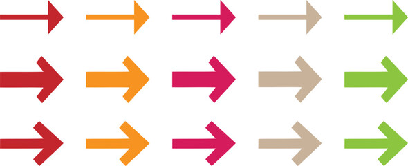 Arrow icon. Colorful arrow symbols. Arrow. Cursor. Arrow vector icon. Modern simple arrows.