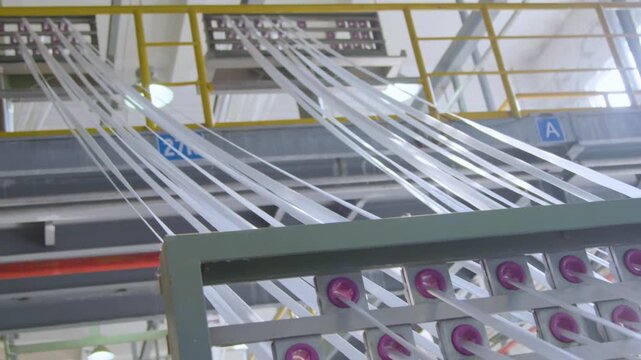 Nylon Production Line - Industrial Textile Manufacturing Machine with Coils
