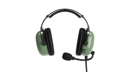 Aviation headset with microphone