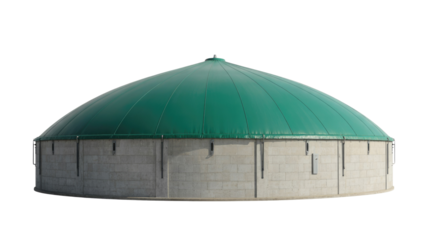 Biogas Plant on Transparent Background