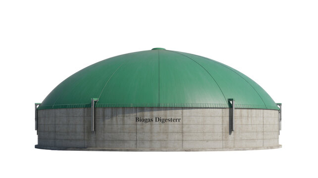 Biogas Digester on Transparent Background