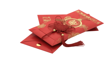 Chinese Red Envelopes with Knot