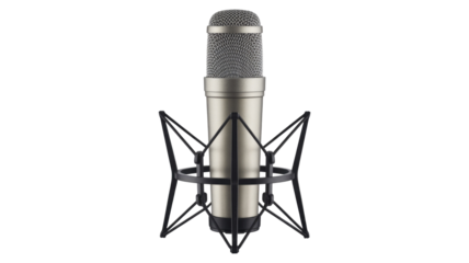 Condenser Microphone on Transparent Background