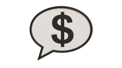 Dollar Sign Speech Bubble Isolated
