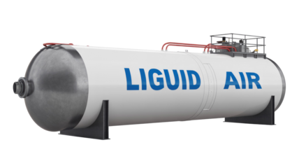 Liquid Air Storage Tank Isolated
