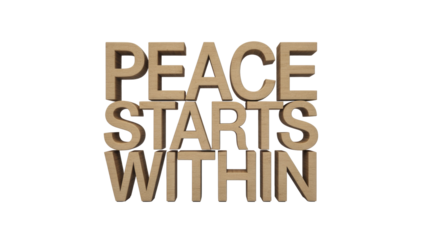 Peace Starts Within - Isolated