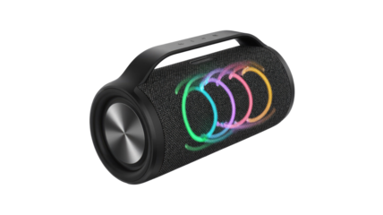 Portable Bluetooth Speaker with Colorful Lights