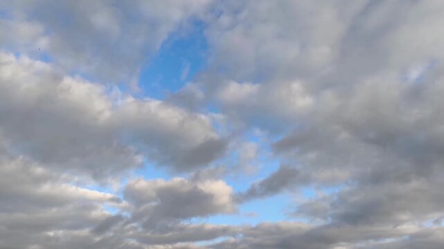 Incredible sky with orange altocumulus clouds at dawn