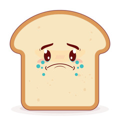 Obraz premium bread crying face cartoon cute