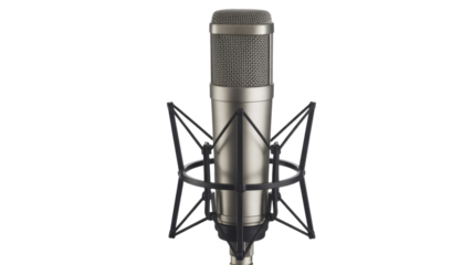 Studio Microphone on Transparent Background