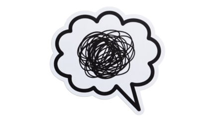 Tangled Thought Speech Bubble Icon