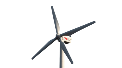 Wind Turbine on Transparent Background