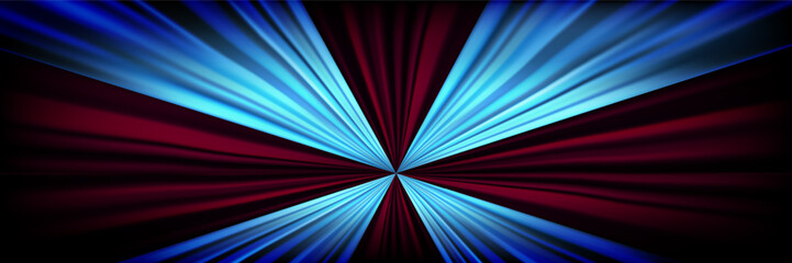 Bottom view of circus red and blue tent ceiling. Fabric decoration of room in circuscore style. Vector illustration with gradient mesh. Abstract bg
