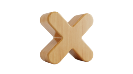 Wooden X Letter
