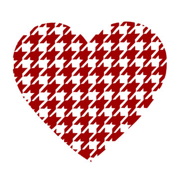 Rojo coraz&oacute;n patr&oacute;n cl&aacute;sico.
