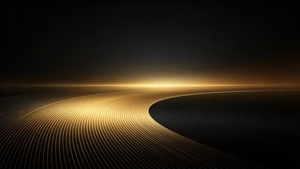 Dark Luxury Abstract Background with Gold Gradient