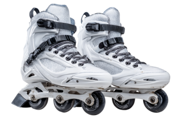 Competition ice cross skate isolated on transparent background