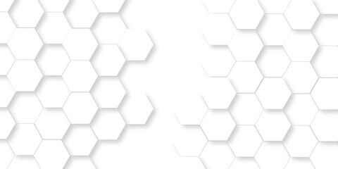 Abstract emboss paper hexagon geometric creative mosaic. white hexagon technology. vector grid honeycomb soccer hexagonal cell structure tile mess. texture emboss bee background.