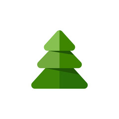 Obraz premium Flat Christmas Tree Icon, Editable Vector Evergreen Illustration