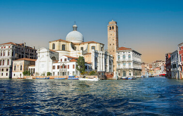 View of the Church of San Geremia, Venice, Italy from the Grand Canal.