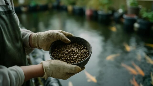 Harvesting Fresh Coffee Beans Handpicked in a Serene Nature Setting
