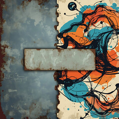 grunge background with graffiti