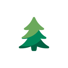 Fototapeta premium Flat Christmas Tree Icon, Editable Vector Evergreen Illustration