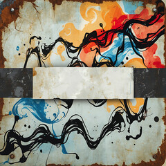 grunge background with graffiti