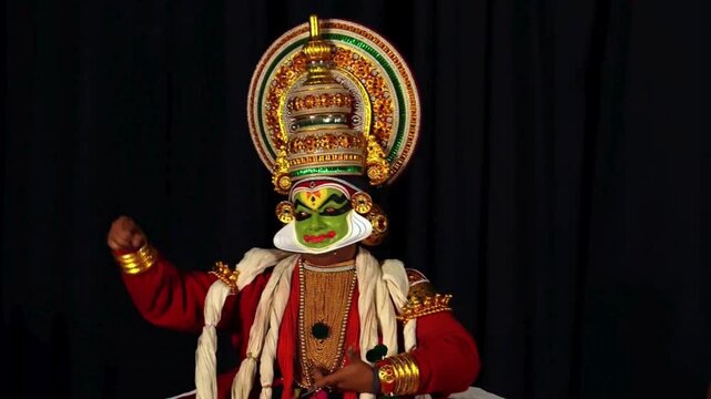Kathakali dancer closeup 