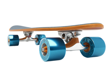 Adventure longboard isolated on transparent background