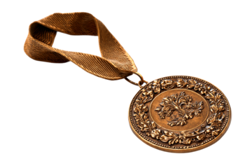 Award medal isolated on transparent background