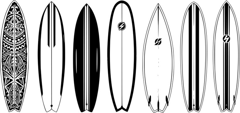 Surfboard vector realistic set icon.Vector illustration surfboard for wave.Isolated icon hawaii of surf board.
