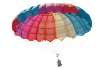 Skydiving parachute isolated on transparent background