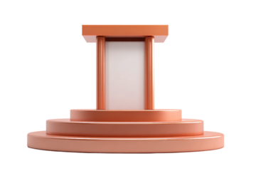 Award podium isolated on transparent background