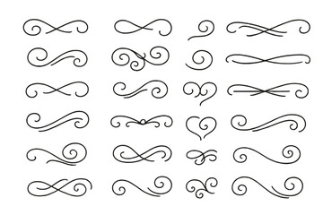 Obraz premium Collection of Swirl Ornaments and Flourishes