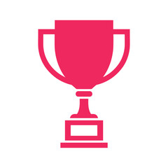 Pink Trophy Vector Illustration