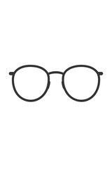 Round Wire Rim Glasses on Gray Background
