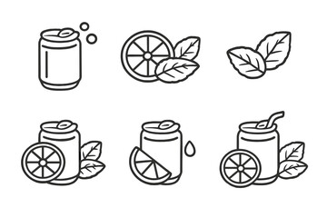 Refreshing Beverage Icons