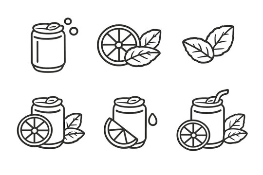 Refreshing Beverage Icons