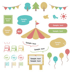 ピクニックやアウトドアお出かけに使えるあしらい素材セット