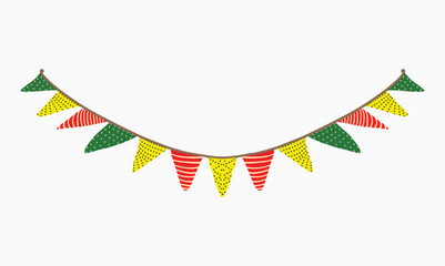 Obraz premium Festive Triangle Bunting Flags for Party Decoration