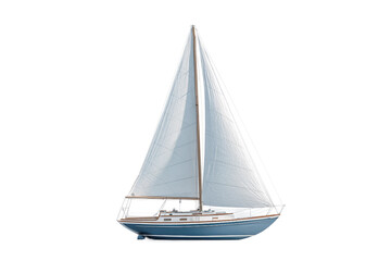 Fototapeta premium Durable sailboat isolated on transparent background