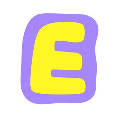 Alphabet. English. English language. Cute. Doodle. Paint. Drawing. Kid. colorful alphabet. cute alphabet. rainbow alphabet. cute letters. alphabet emoji. alphabet letter e. E.