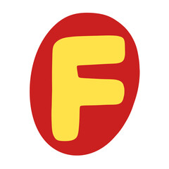 Alphabet. English. English language. Cute. Doodle. Paint. Drawing. Kid. colorful alphabet. cute alphabet. rainbow alphabet. cute letters. alphabet emoji. alphabet letter f. F.