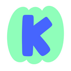 Alphabet. English. English language. Cute. Doodle. Paint. Drawing. Kid. colorful alphabet. cute alphabet. rainbow alphabet. cute letters. alphabet emoji. alphabet letter k. K.