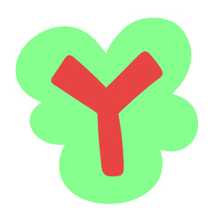 Alphabet. English. English language. Cute. Doodle. Paint. Drawing. Kid. colorful alphabet. cute alphabet. rainbow alphabet. cute letters. alphabet emoji. alphabet letter y. Y.