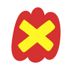 Obraz premium multiply. sign icon. maths. mathematics. doodle. color. cute. kid. child. colorful alphabet. cute alphabet. rainbow alphabet. cute letters. alphabet emoji. alphabet letter. cartoon.