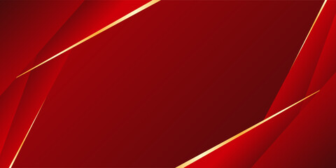 A striking dark red background combining modern geometry, diagonal line patterns, and delicate gold accents